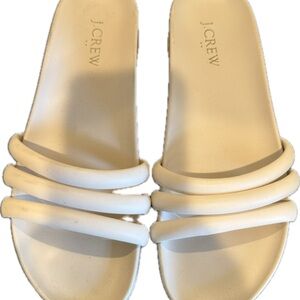 J. Crew Women's Cream Slide Sandals